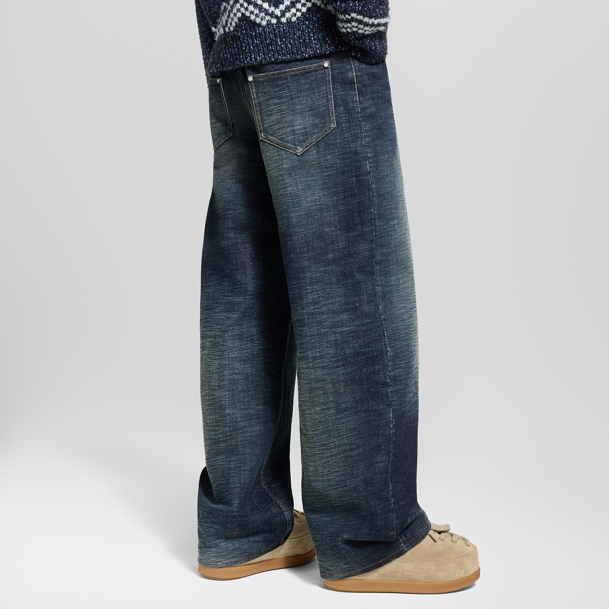 Wide Leg Denim Pants