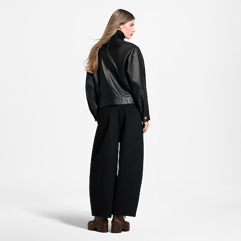 Ready-to-Wear New In Ready-to-Wear Wool Insert Leather Balloon Pants | Louis Vuitton ® (Product zoom)