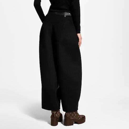 Ready-to-Wear New In Ready-to-Wear Wool Insert Leather Balloon Pants | Louis Vuitton ® (Product zoom)