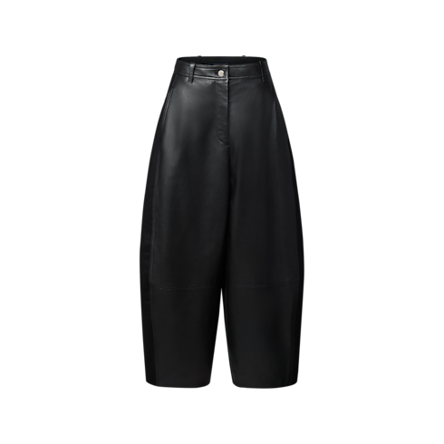 Ready-to-Wear New In Ready-to-Wear Wool Insert Leather Balloon Pants | Louis Vuitton ® (Product zoom)
