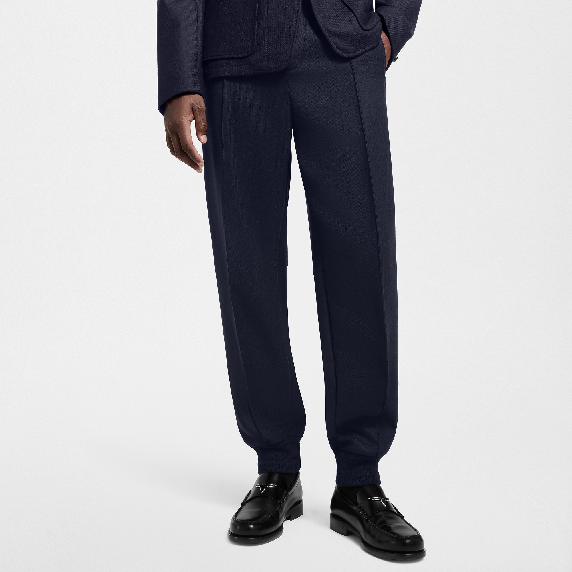 Wool-Silk Blend Jogging Pants