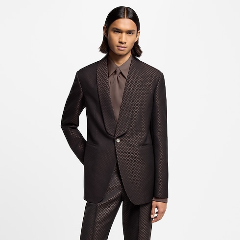Ready-to-Wear All Ready-to-Wear Wool-Silk Blend Monogram Single-Breasted Tuxedo Jacket | Louis Vuitton ® (Product zoom)