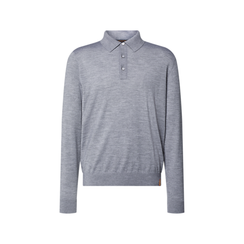 Ready-to-Wear All Ready-to-Wear Wool Silk Cashmere Long-Sleeved Polo Shirt | Louis Vuitton ® (Product zoom)