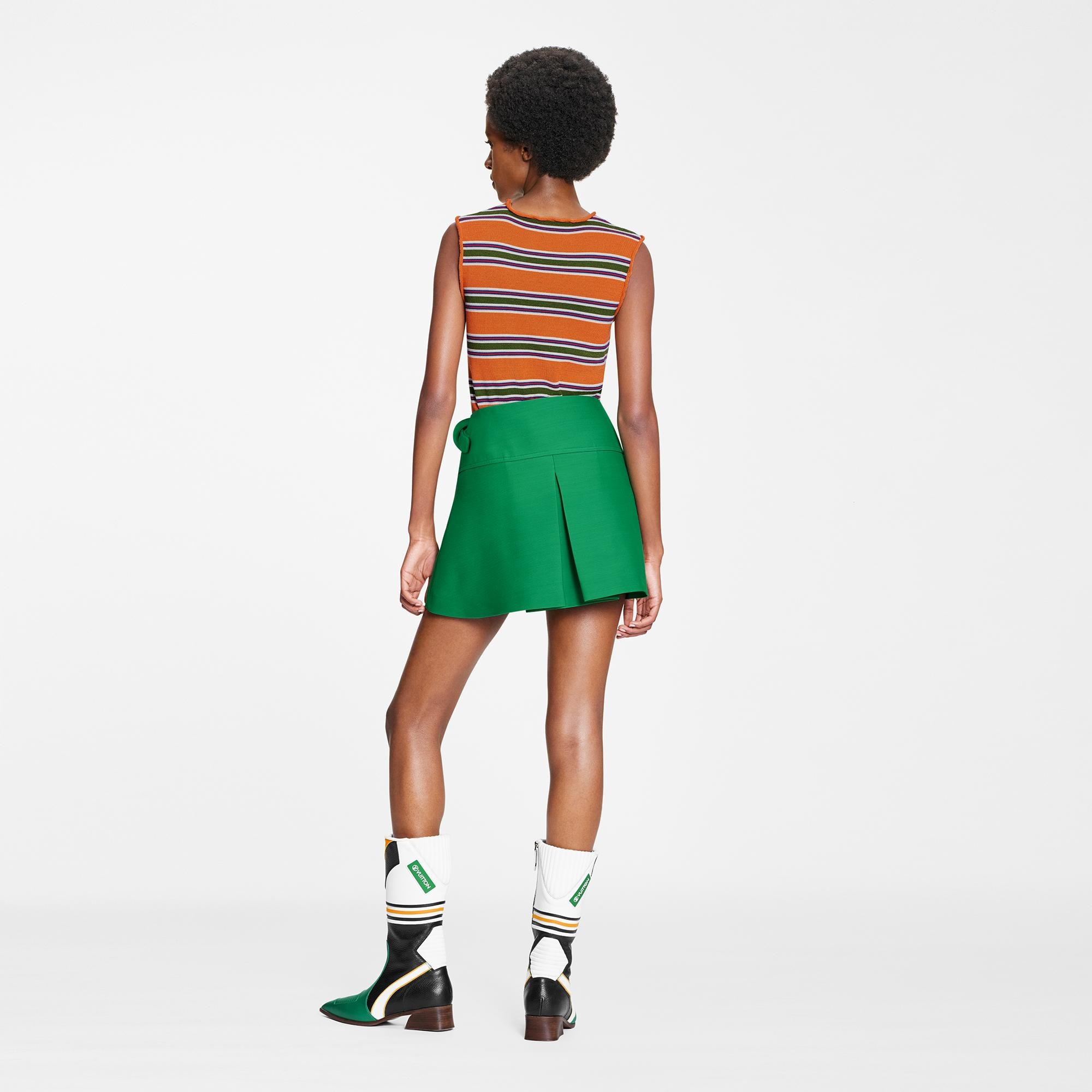  Discontinued Product Obs 3 Wool Silk Double Ring Mini Wrap Skirt | Louis Vuitton ® (Product zoom)
