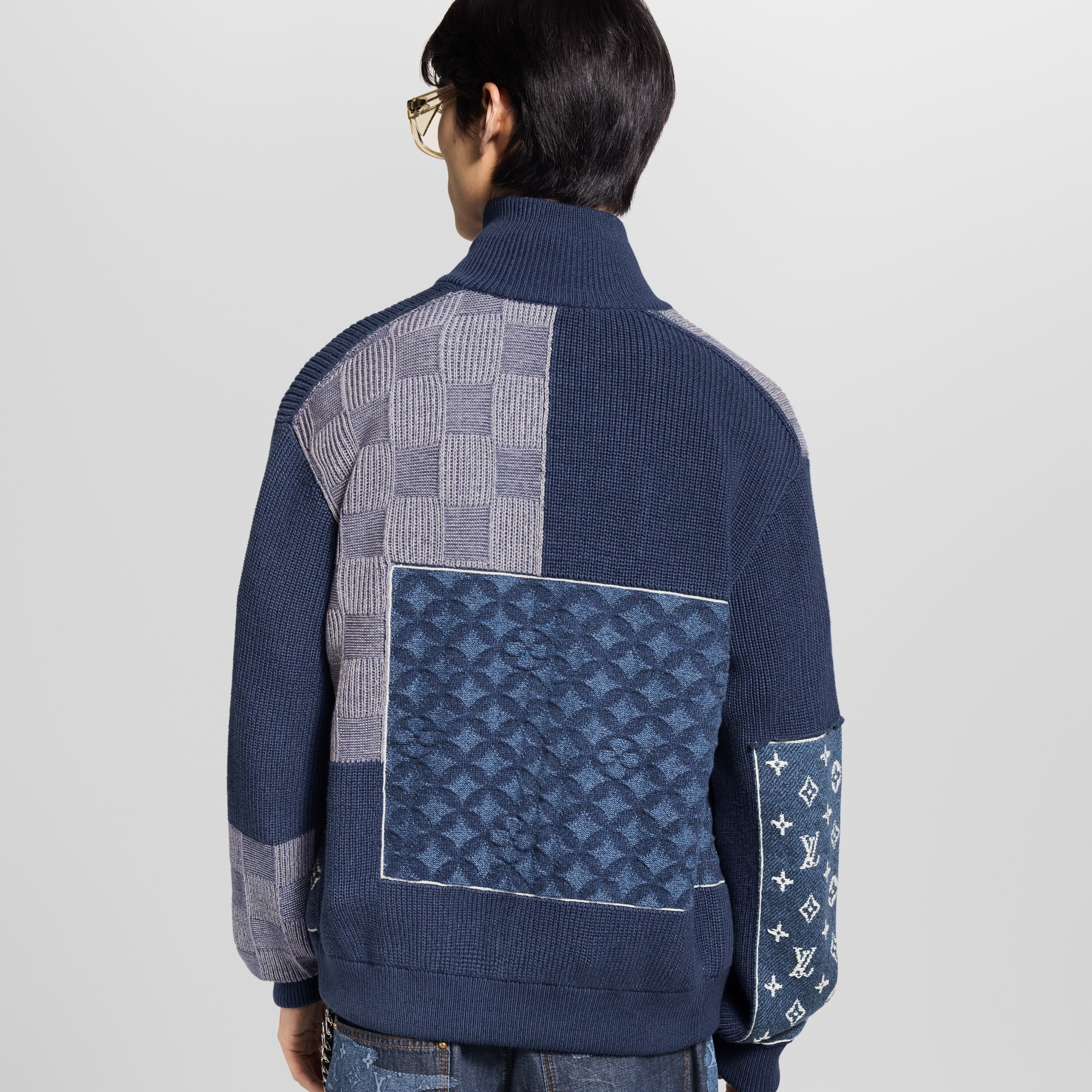  Ready-to-Wear All Ready-to-Wear Zip Up Patchwork Tracktop | Louis Vuitton ® (Product zoom)