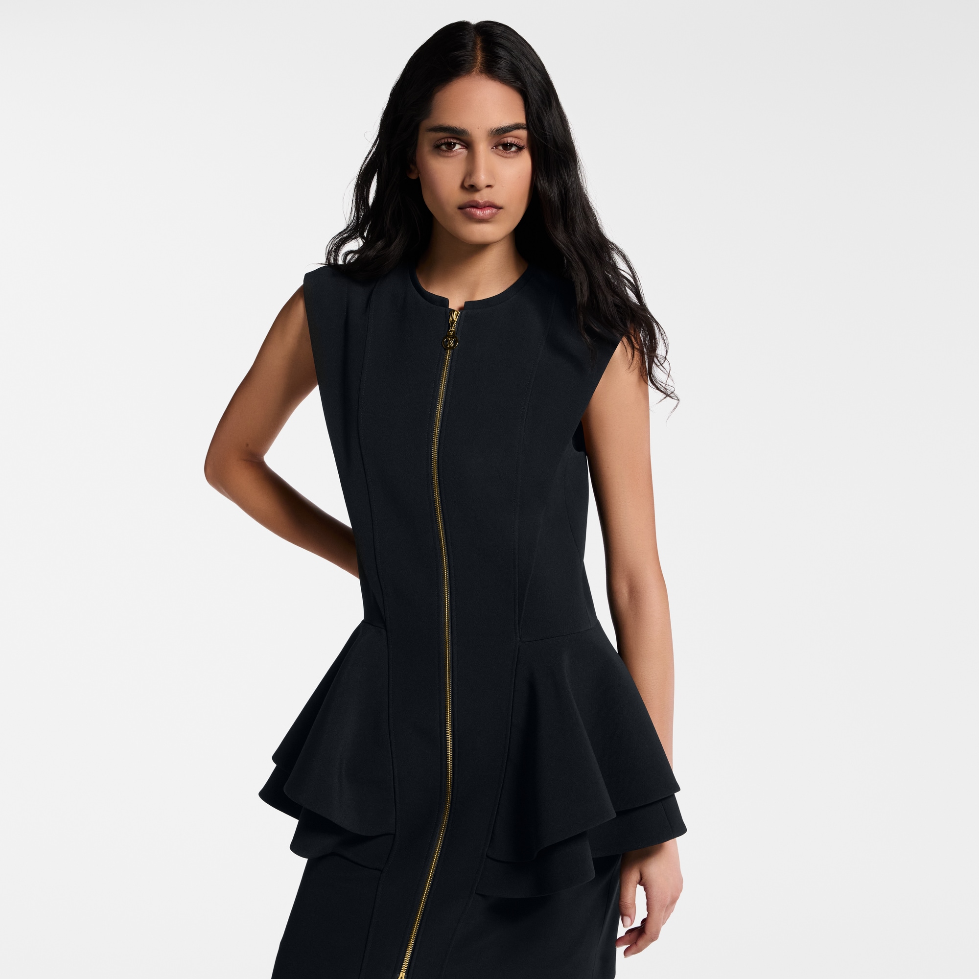  Ready-to-Wear Dresses Zip-Up Peplum Dress | Louis Vuitton ® (Product zoom)