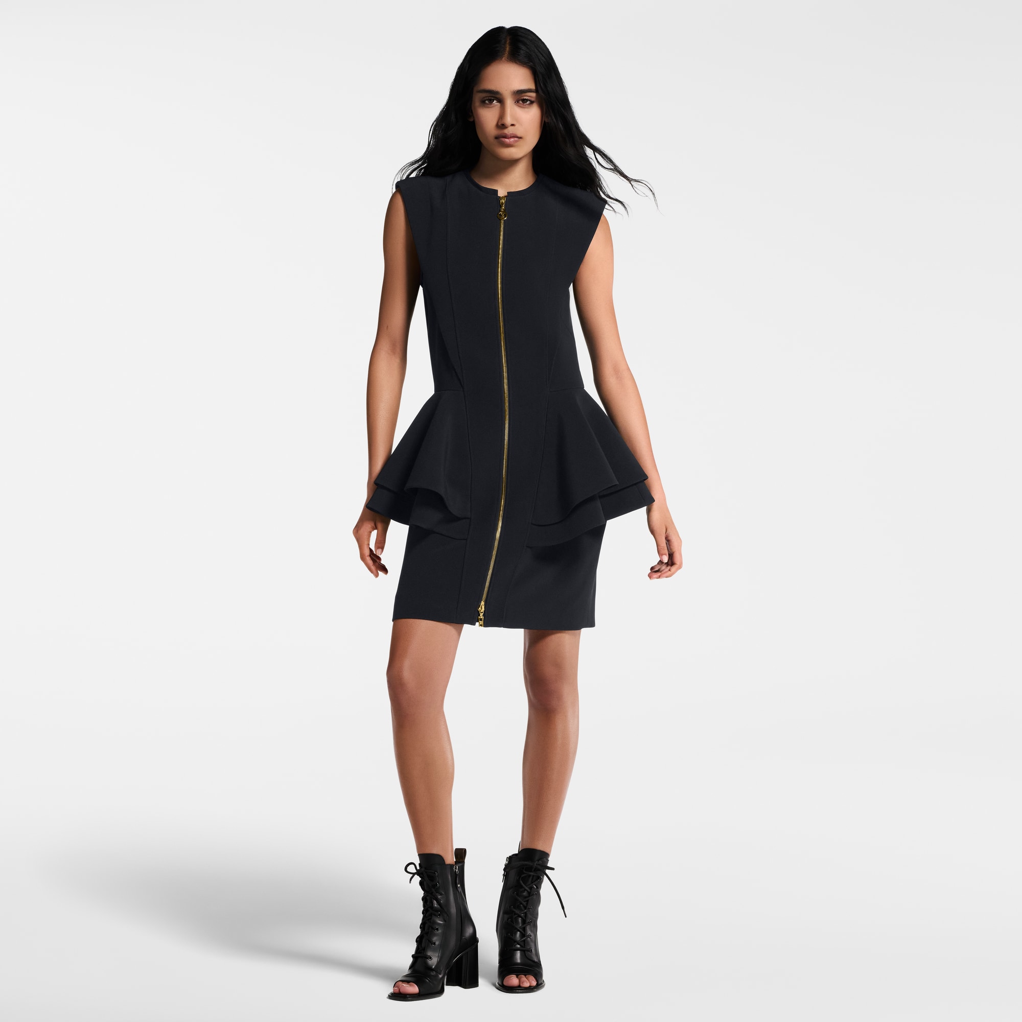  Ready-to-Wear Dresses Zip-Up Peplum Dress | Louis Vuitton ® (Product zoom)