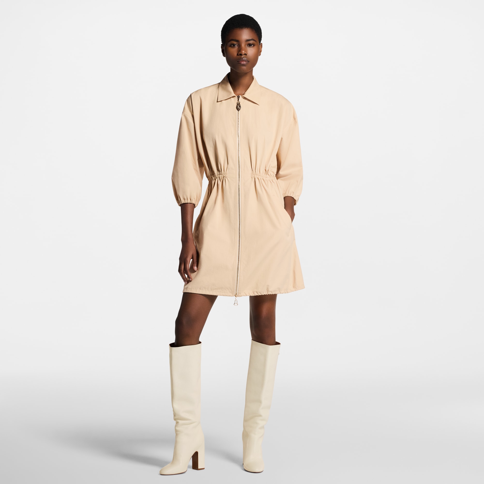  Ready-to-Wear Dresses Zipper Front Shirt Dress | Louis Vuitton ® (Product zoom)