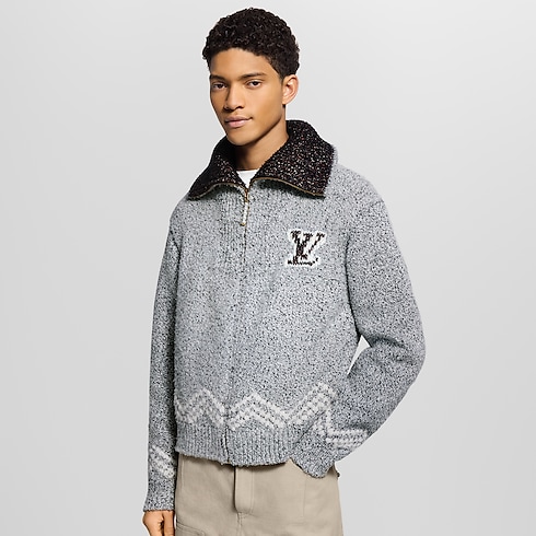 Ready-to-Wear All Ready-to-Wear Zippered Knitted Blouson | Louis Vuitton ® (Product zoom)