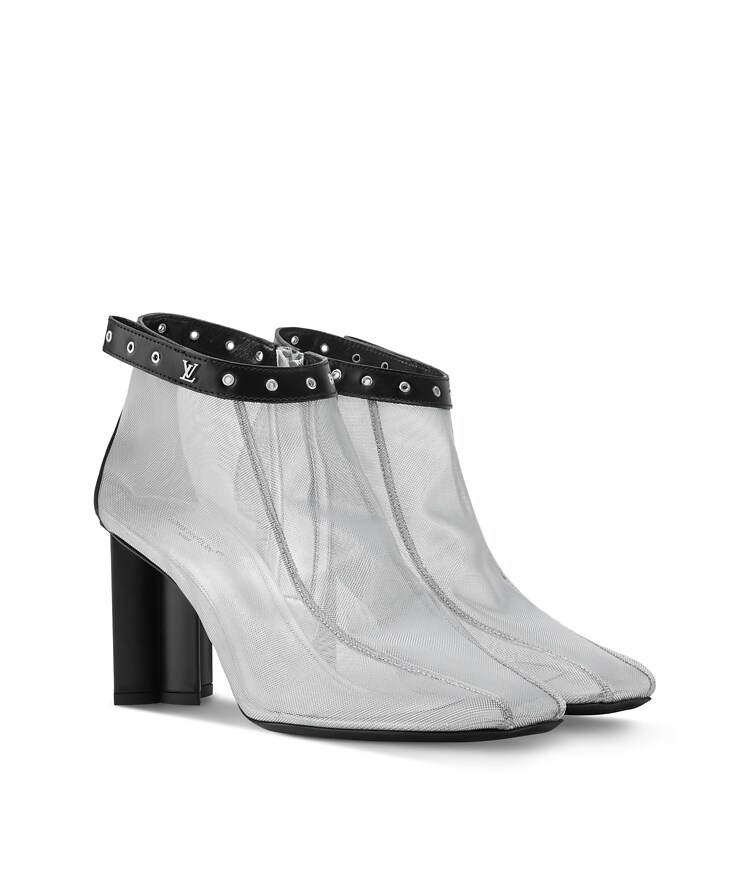 COPY - Louis Vuitton Silhouette Ankle boot Authentic Louis Vuitton Silhouette Ankle Boot 8cm Bordeaux  main image 4