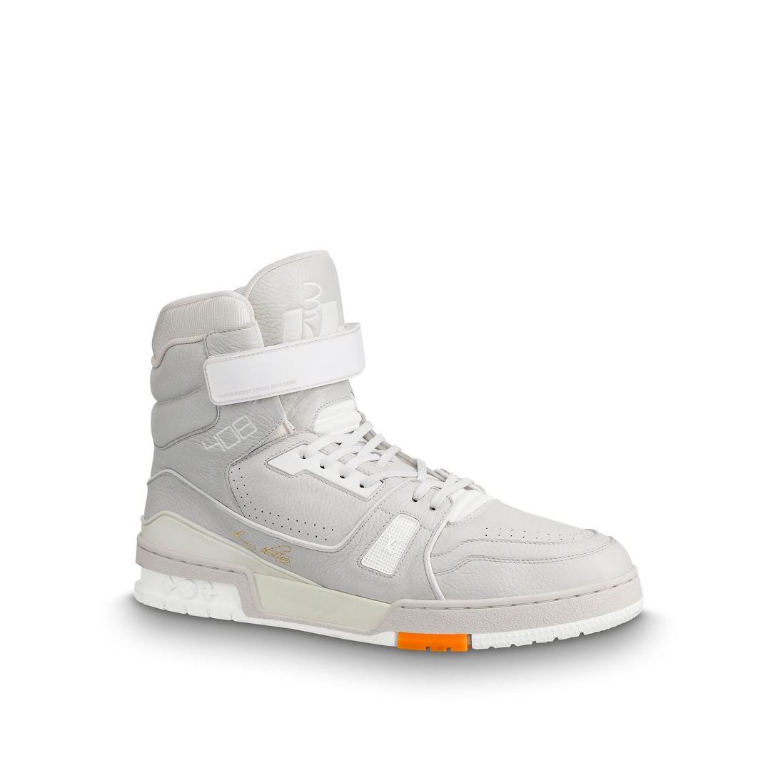 louis vuitton lv trainer sneaker boot high black grey
