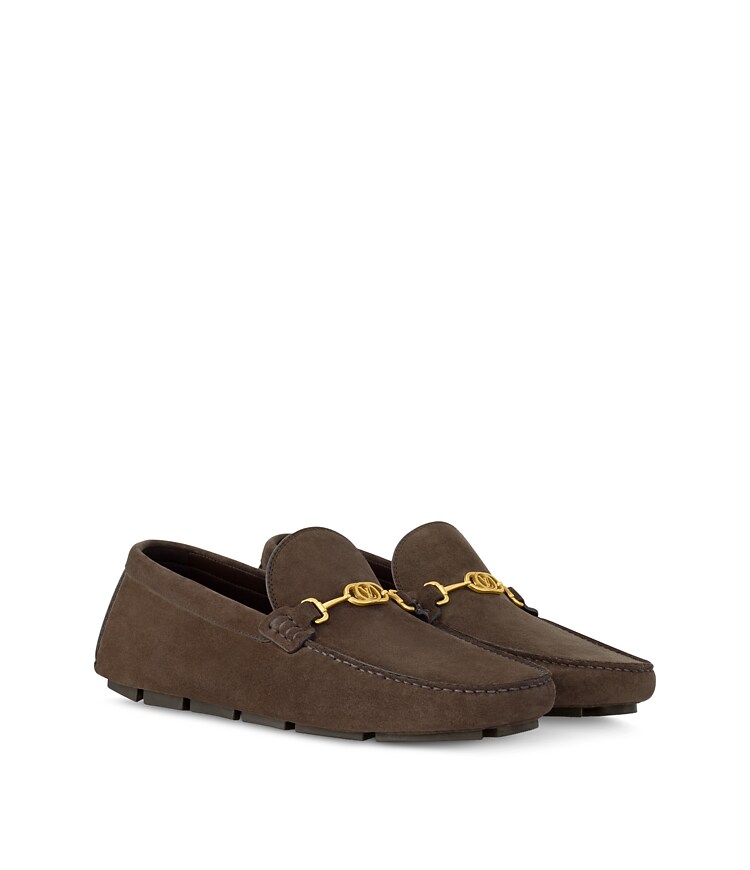 Louis Vuitton 8 Suede Leather Driving Shoes Loafers Moccasins Louis Vuitton Monte Carlo Driving Moccasins Brown Suede 8 LV  main image 4