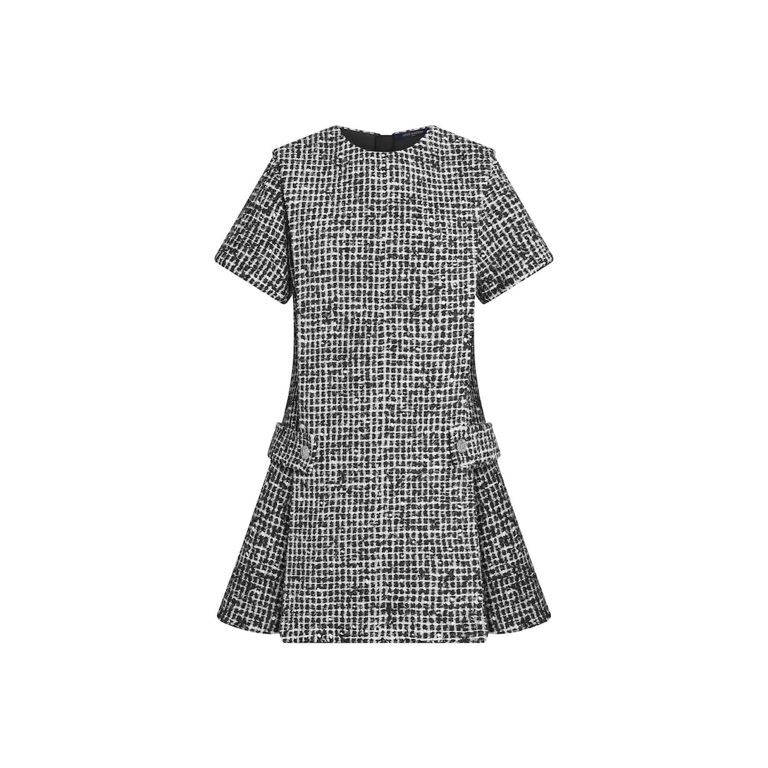 louis vuitton black and white dress