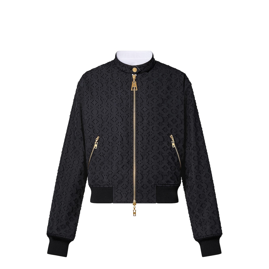 Reversible Monogram Relief Bomber 