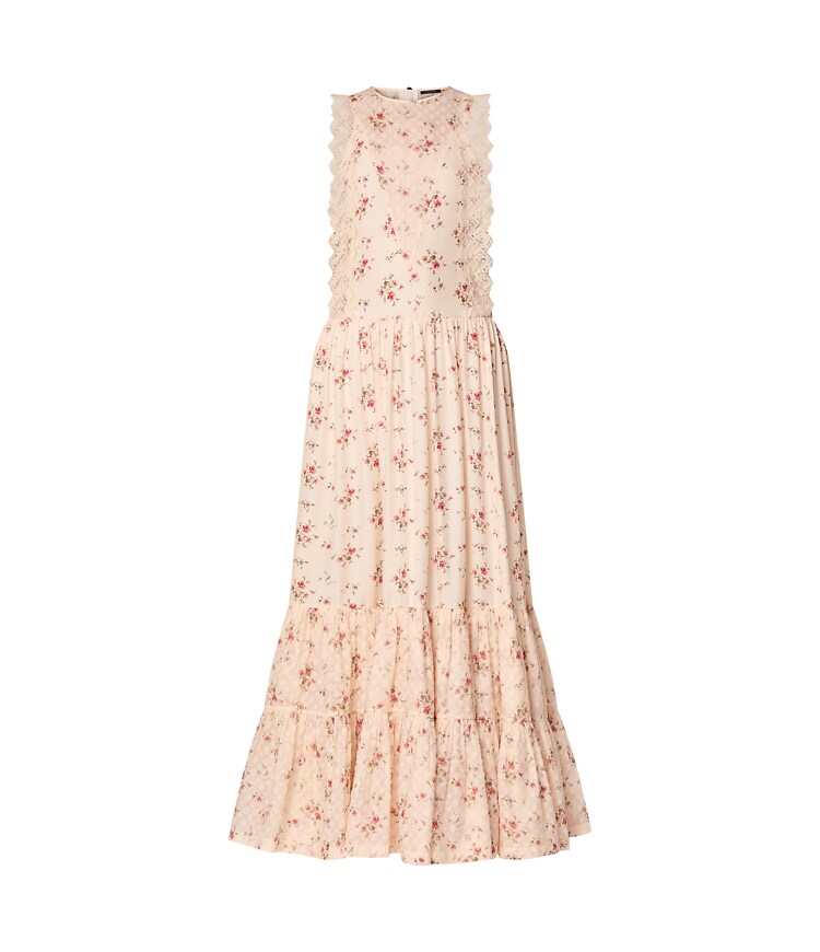 Lace Trim Floral Dress - Women - Ready-to-Wear | LOUIS VUITTON ®