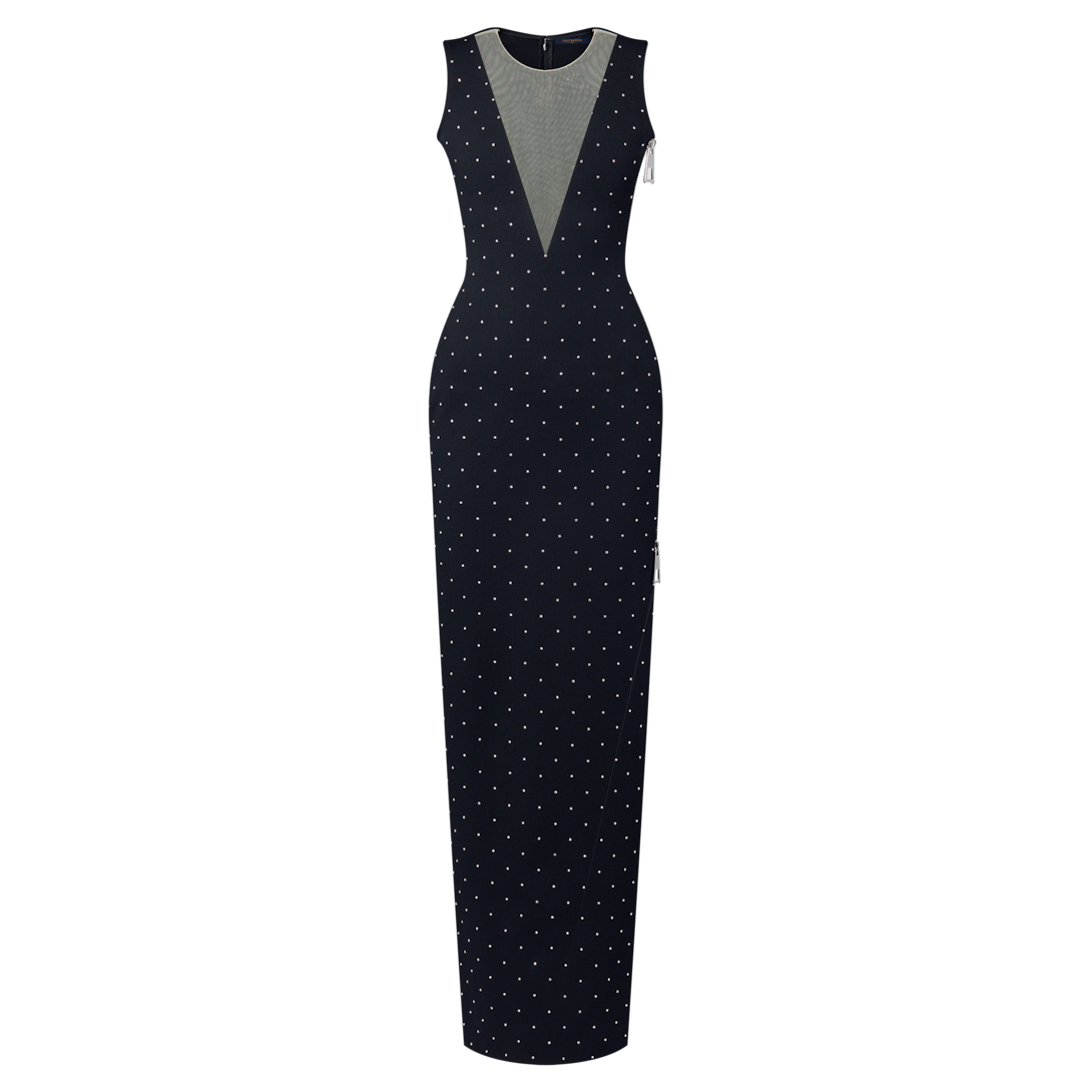 Tulle Insert Rhinestone Gown - Women - Ready-to-Wear | LOUIS VUITTON ®