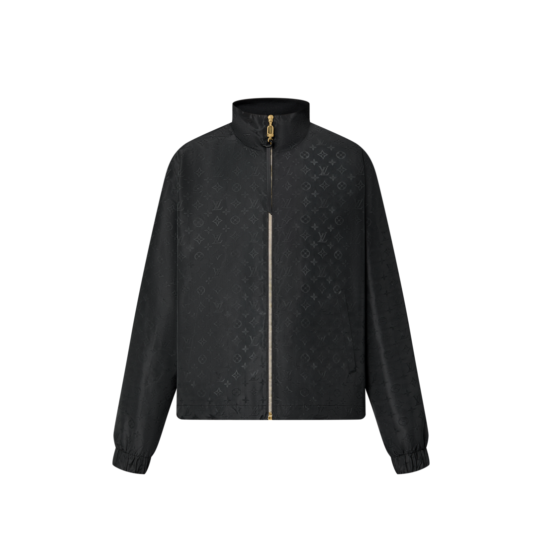 LOUIS VUITTON ジップアップブルゾン RM071M ブラック 46 Monogram Zip 