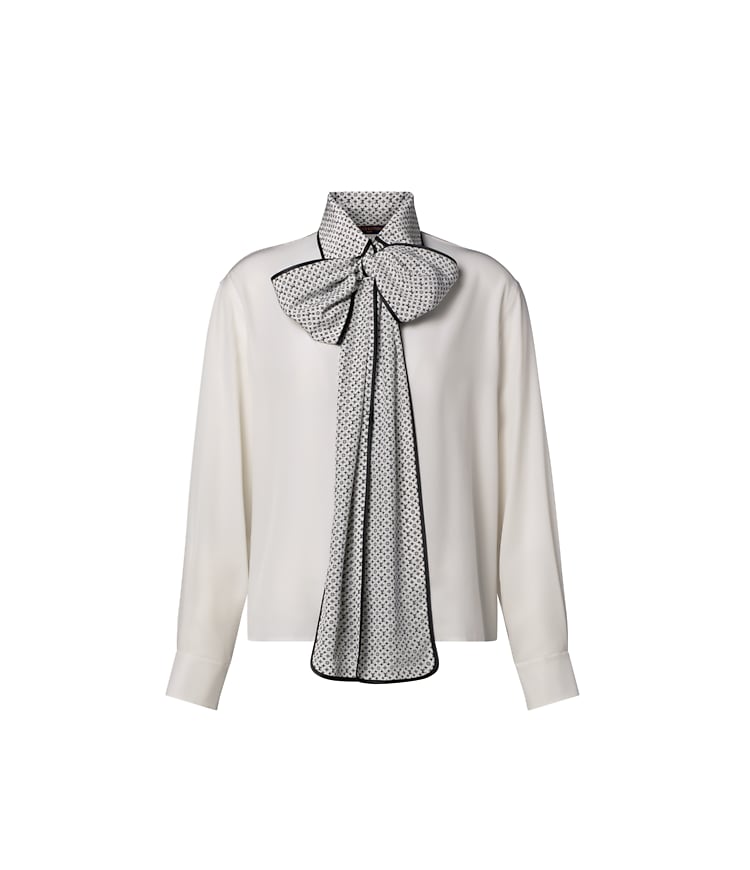 Monogram Collar Blouse