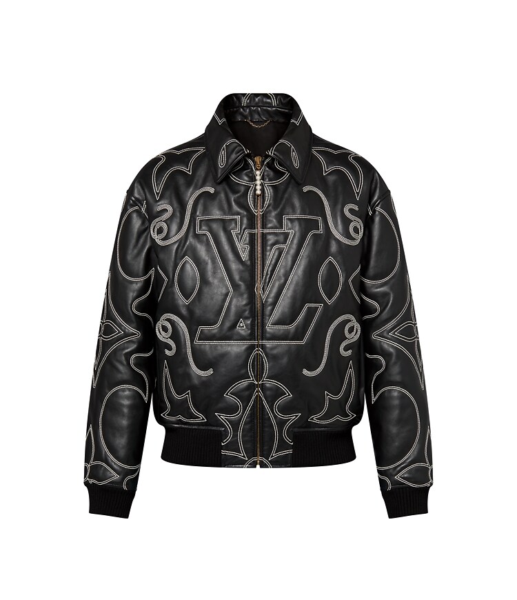 Embroidered Leather Bomber Jacket - Men - Ready-to-Wear | LOUIS 