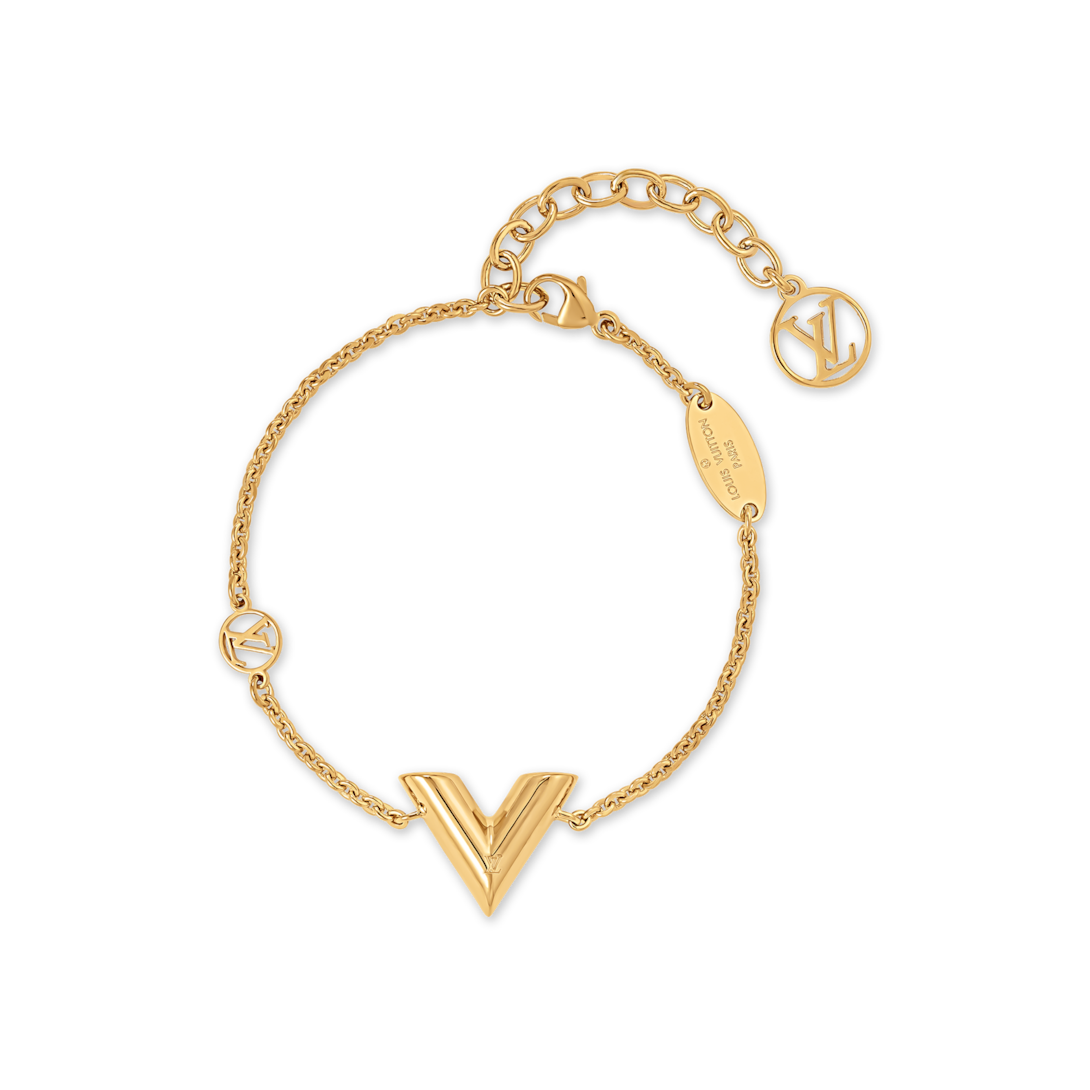 V字型金色ブレスレット Louis Vuitton V字型チャーム ブレスレット 