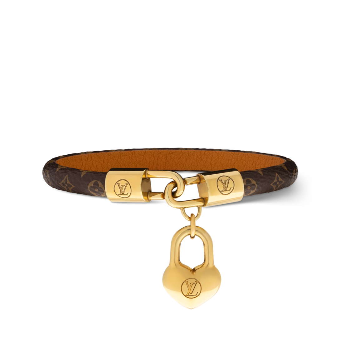 Louis Vuitton ハート型ブレスレット M68034 ゴールドチェーン Louis 
