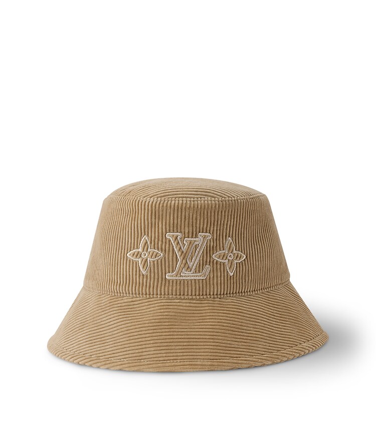 LV rustic suede like hat Louis Vuitton Brown/Cream Suede/Shearling Reversible Bucket  main image 4