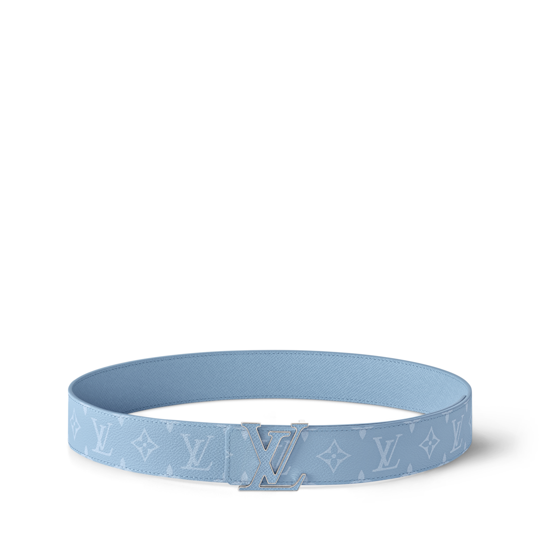 white and blue louis vuitton belt