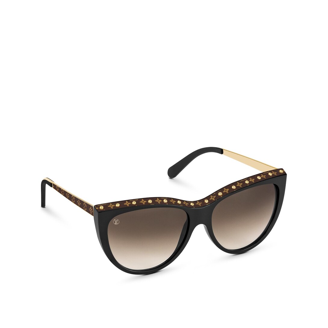 lv sunglasses black gold