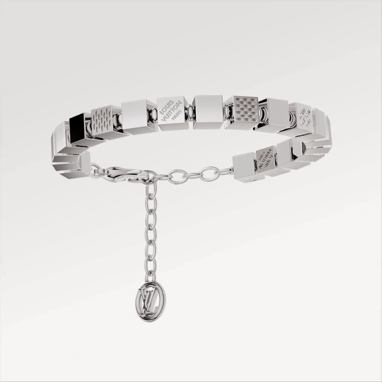LV Cube Bracelet Silver S00 - Women - Fashion Jewelry | LOUIS